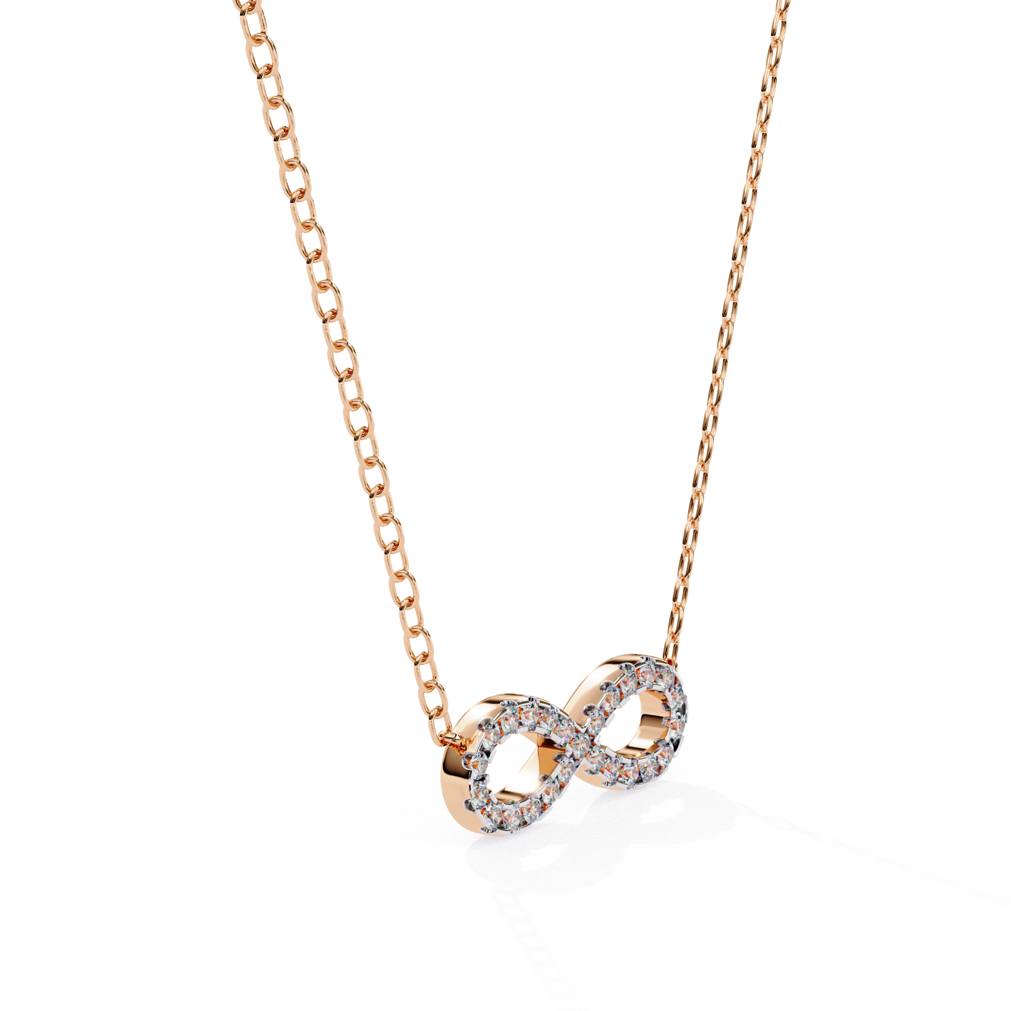 Solitairekart 0.32ct Natural Diamond Infinity Pendant-HI Color, VS-SI Clarity